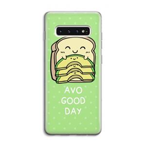 CaseCompany Avo Good Day: Samsung Galaxy S10 4G Transparant Hoesje