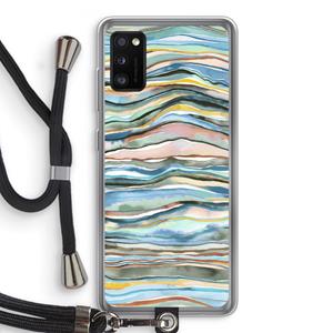CaseCompany Watercolor Agate: Samsung Galaxy A41 Transparant Hoesje met koord