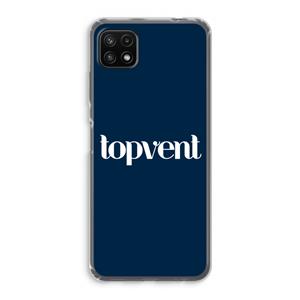CaseCompany Topvent Navy: Samsung Galaxy A22 5G Transparant Hoesje