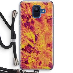 CaseCompany Eternal Fire: Samsung Galaxy A6 (2018) Transparant Hoesje met koord
