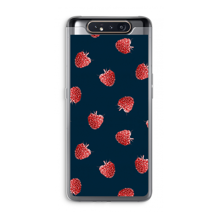 CaseCompany Framboosjes: Samsung Galaxy A80 Transparant Hoesje
