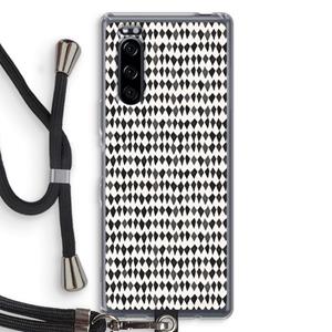 CaseCompany Crazy shapes: Sony Xperia 5 Transparant Hoesje met koord