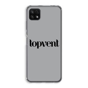 CaseCompany Topvent Grijs Zwart: Samsung Galaxy A22 5G Transparant Hoesje