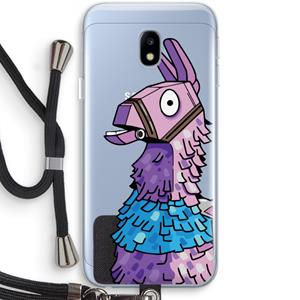CaseCompany Lama: Samsung Galaxy J3 (2017) Transparant Hoesje met koord