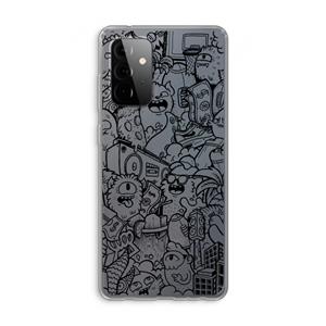CaseCompany Vexx Black City : Samsung Galaxy A72 Transparant Hoesje