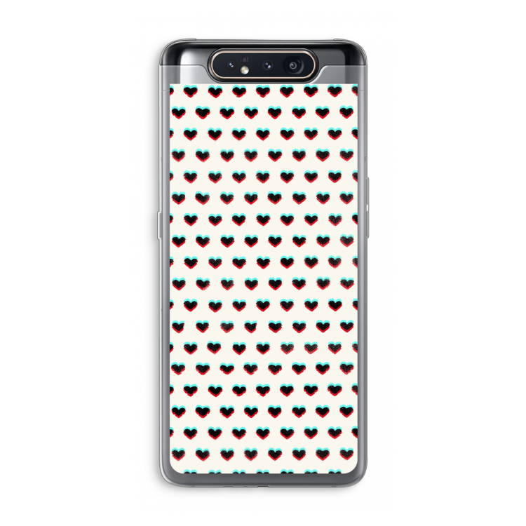 CaseCompany Hartjes: Samsung Galaxy A80 Transparant Hoesje