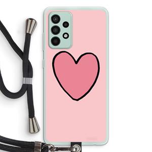 CaseCompany Hartje: Samsung Galaxy A52s 5G Transparant Hoesje met koord