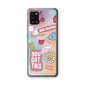 CaseCompany Positivity: Samsung Galaxy A31 Transparant Hoesje