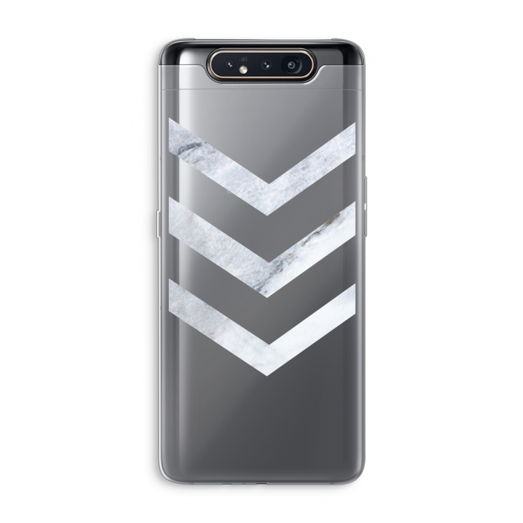 CaseCompany Marmeren pijlen: Samsung Galaxy A80 Transparant Hoesje