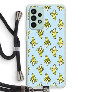CaseCompany Bananas: Samsung Galaxy A52s 5G Transparant Hoesje met koord