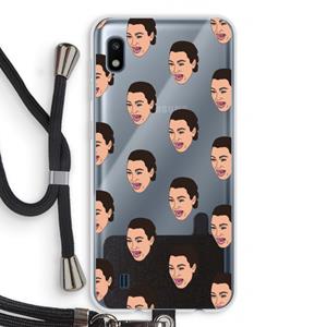 CaseCompany Ugly Cry Call: Samsung Galaxy A10 Transparant Hoesje met koord