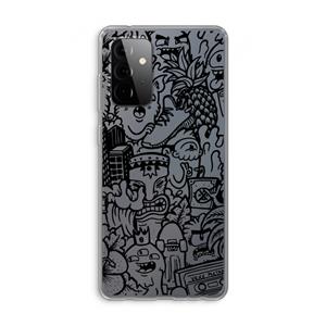 CaseCompany Vexx Black Mixtape: Samsung Galaxy A72 Transparant Hoesje