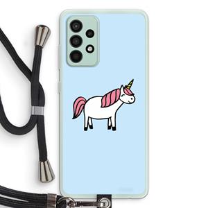 CaseCompany Eenhoorn: Samsung Galaxy A52s 5G Transparant Hoesje met koord