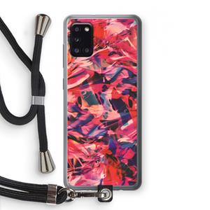 CaseCompany California: Samsung Galaxy A31 Transparant Hoesje met koord