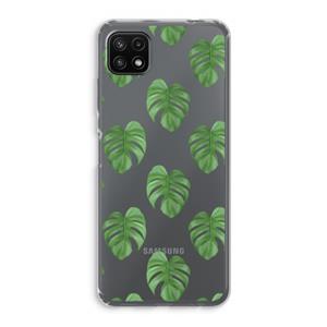 CaseCompany Monstera leaves: Samsung Galaxy A22 5G Transparant Hoesje