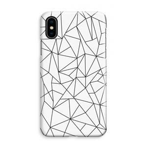 CaseCompany Geometrische lijnen zwart: iPhone XS Max Volledig Geprint Hoesje