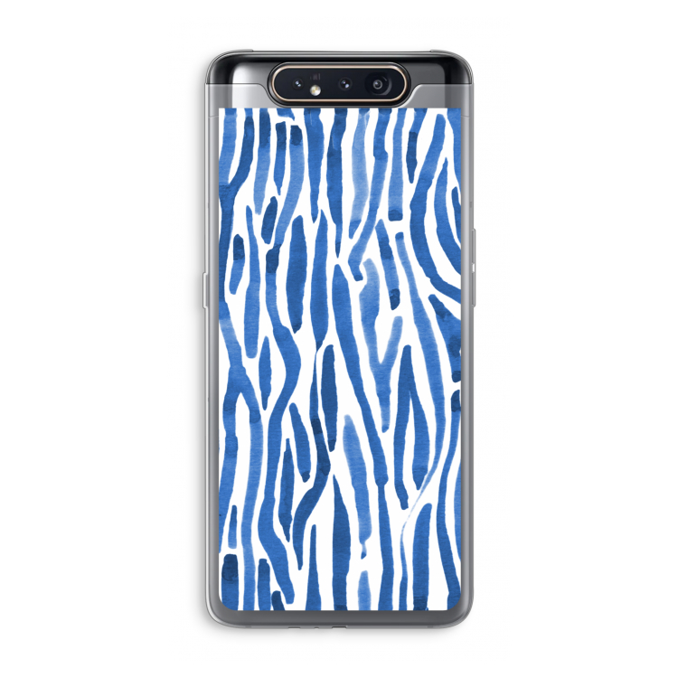 CaseCompany Blauwe nerven: Samsung Galaxy A80 Transparant Hoesje