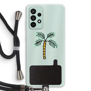 CaseCompany Palmboom: Samsung Galaxy A52s 5G Transparant Hoesje met koord