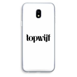 CaseCompany Topwijf Wit: Samsung Galaxy J3 (2017) Transparant Hoesje