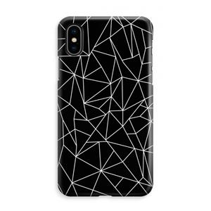 CaseCompany Geometrische lijnen wit: iPhone XS Max Volledig Geprint Hoesje