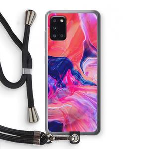 CaseCompany Earth And Ocean: Samsung Galaxy A31 Transparant Hoesje met koord