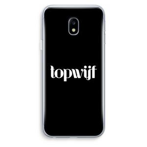 CaseCompany Topwijf Zwart: Samsung Galaxy J3 (2017) Transparant Hoesje