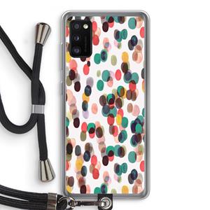 CaseCompany Tropical Dots: Samsung Galaxy A41 Transparant Hoesje met koord