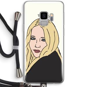 CaseCompany Mary Kate: Samsung Galaxy S9 Transparant Hoesje met koord