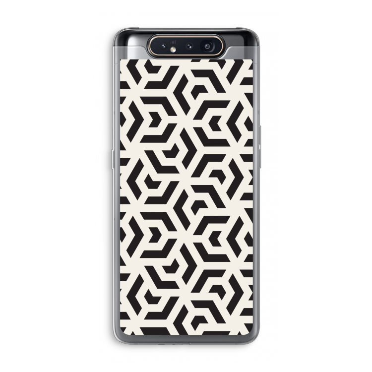 CaseCompany Crazy pattern: Samsung Galaxy A80 Transparant Hoesje