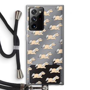 CaseCompany Ponys: Samsung Galaxy Note 20 Ultra / Note 20 Ultra 5G Transparant Hoesje met koord