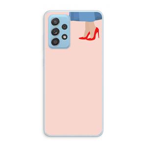 CaseCompany High heels: Samsung Galaxy A73 Transparant Hoesje