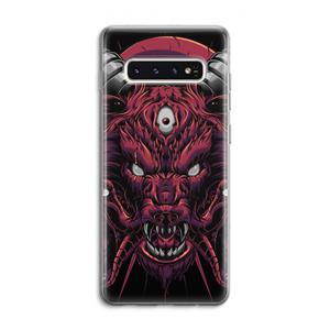 CaseCompany Hell Hound and Serpents: Samsung Galaxy S10 4G Transparant Hoesje