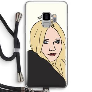 CaseCompany Ashley: Samsung Galaxy S9 Transparant Hoesje met koord