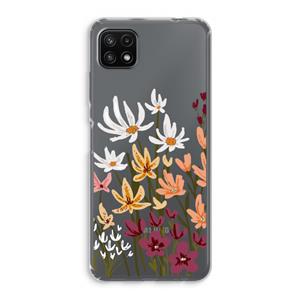 CaseCompany Painted wildflowers: Samsung Galaxy A22 5G Transparant Hoesje