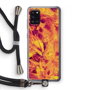 CaseCompany Eternal Fire: Samsung Galaxy A31 Transparant Hoesje met koord