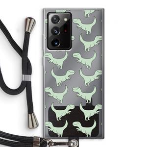 CaseCompany Dinos: Samsung Galaxy Note 20 Ultra / Note 20 Ultra 5G Transparant Hoesje met koord