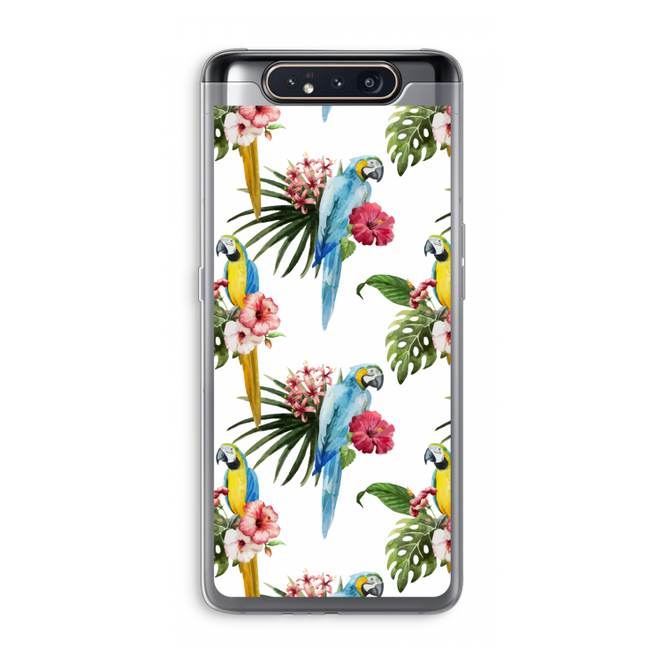 CaseCompany Kleurrijke papegaaien: Samsung Galaxy A80 Transparant Hoesje