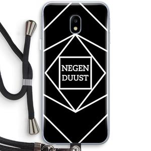 CaseCompany Negenduust geometrisch: Samsung Galaxy J3 (2017) Transparant Hoesje met koord