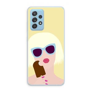 CaseCompany Ice cream: Samsung Galaxy A73 Transparant Hoesje