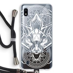 CaseCompany Oh Deer: Samsung Galaxy A10 Transparant Hoesje met koord