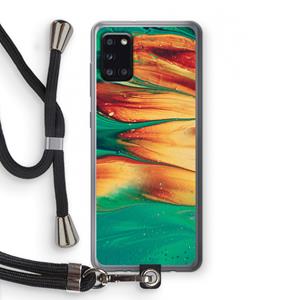 CaseCompany Green Inferno: Samsung Galaxy A31 Transparant Hoesje met koord