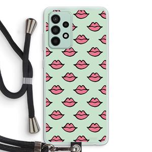CaseCompany Lipjes: Samsung Galaxy A52s 5G Transparant Hoesje met koord