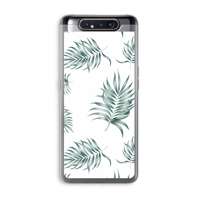 CaseCompany Simple leaves: Samsung Galaxy A80 Transparant Hoesje