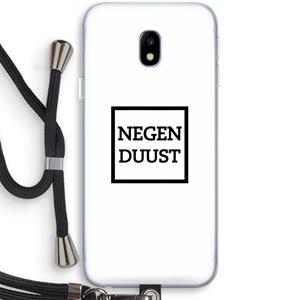 CaseCompany Negenduust vierkant: Samsung Galaxy J3 (2017) Transparant Hoesje met koord