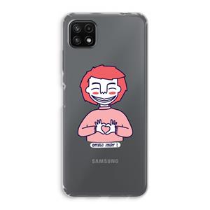 CaseCompany Hartje: Samsung Galaxy A22 5G Transparant Hoesje