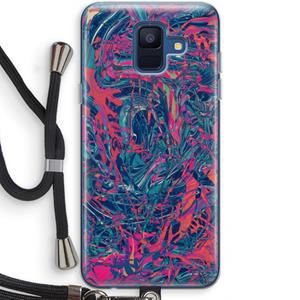 CaseCompany Sleeping Dreams: Samsung Galaxy A6 (2018) Transparant Hoesje met koord