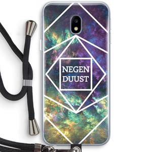 CaseCompany Negenduust ruimte: Samsung Galaxy J3 (2017) Transparant Hoesje met koord