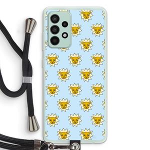 CaseCompany Leeuwenkoppen: Samsung Galaxy A52s 5G Transparant Hoesje met koord