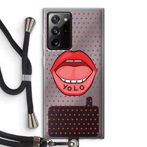 CaseCompany Yolo Denise: Samsung Galaxy Note 20 Ultra / Note 20 Ultra 5G Transparant Hoesje met koord