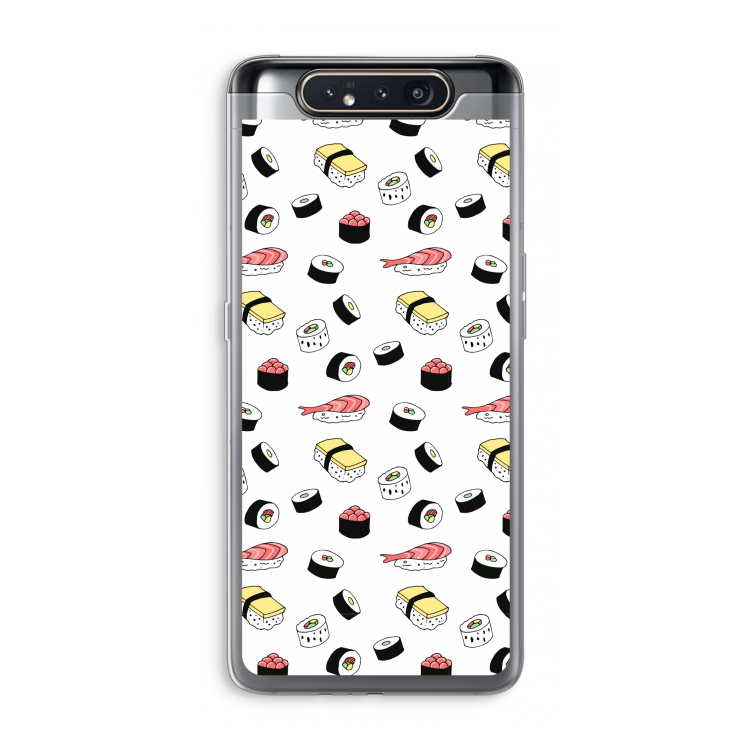 CaseCompany Sushi time: Samsung Galaxy A80 Transparant Hoesje